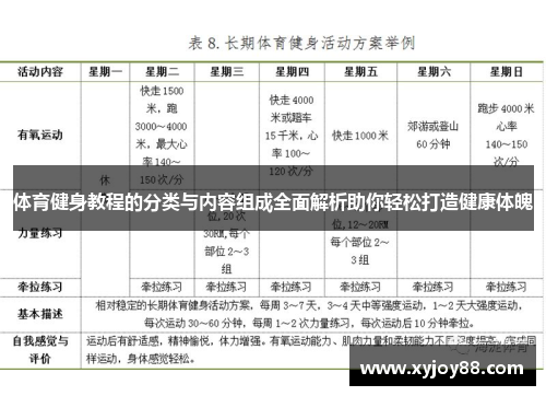 体育健身教程的分类与内容组成全面解析助你轻松打造健康体魄
